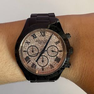 Black & Rose Gold Michael Kors Watch